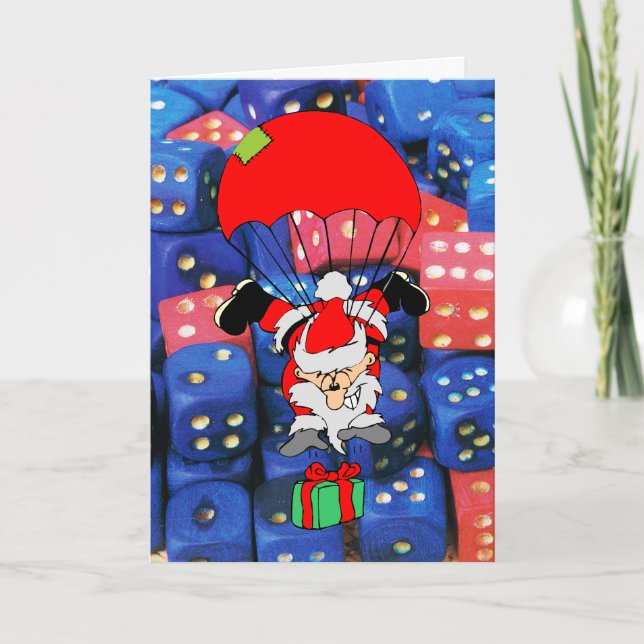Tarjeta Festiva El rollo de un dado (Anverso)