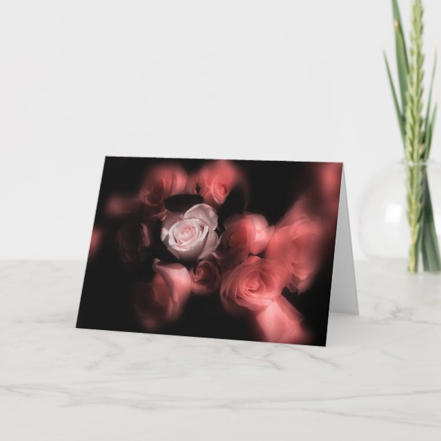 Tarjeta Festiva El Rosa entre Rosas (Anverso)