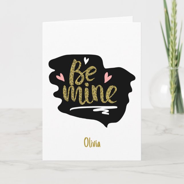 Tarjeta Festiva El rosa moderno es vacaciones de pareja de día de  (Anverso)