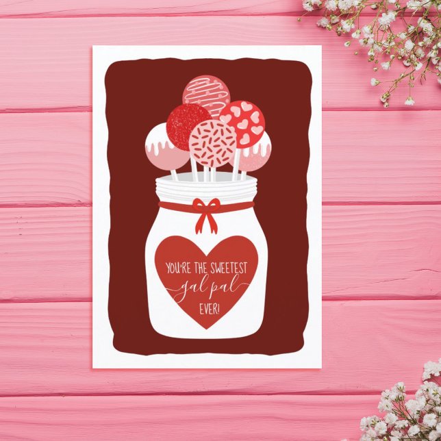 Tarjeta Festiva El saludo del Día de Gal Pal Lollipop Galentine (Subido por el creador)
