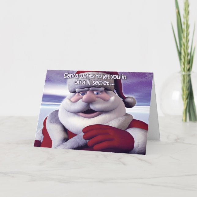 Tarjeta Festiva El secreto de Santa (Anverso)