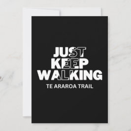 Tarjeta Festiva El sendero de Araroa: "Sólo siga caminando", tarje