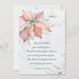 Tarjeta Festiva El Señor Te Bendice Los Números 6:24-26 Navidades