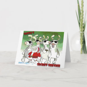Tarjeta Festiva El servicio secreto de Santa