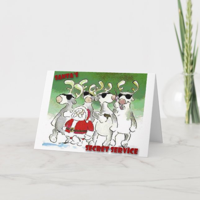 Tarjeta Festiva El servicio secreto de Santa (Anverso)