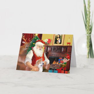 Tarjeta Festiva El Shiba Inu de Santa (lkup)