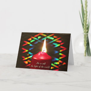 Tarjeta Festiva Él sigue siendo la luz del mundo