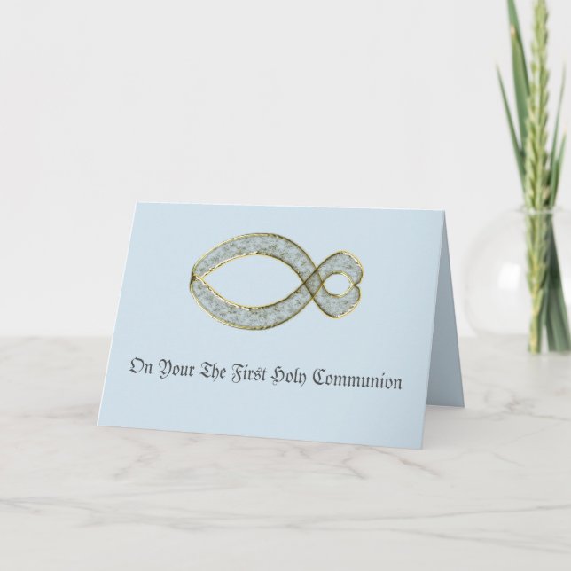 Tarjeta Festiva El símbolo de Fish Christian. (Anverso)