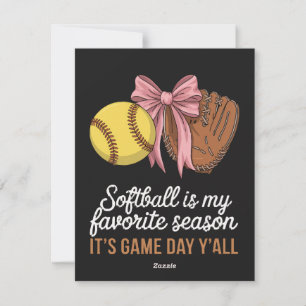 Tarjeta Festiva El sóftbol es mi temporada favorita