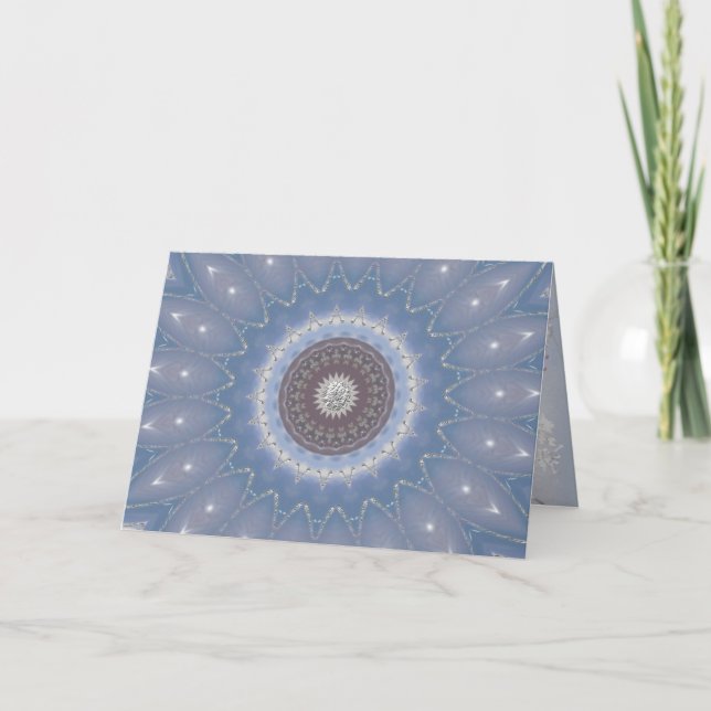 Tarjeta Festiva ¡El solsticio de invierno Mandala! (Anverso)