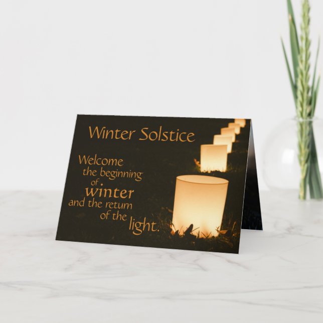 Tarjeta Festiva El solsticio de invierno más largo día vuelve al i (Anverso)