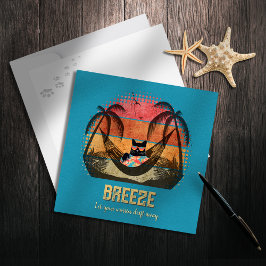 Tarjeta Festiva El sueño de un gato tropical de Guay