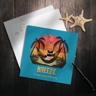 Tarjeta Festiva El sueño de un gato tropical de Guay