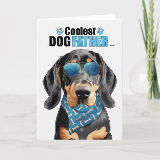 Tarjeta Festiva El Tan Negro Coonhound más Coolest Dad Day
