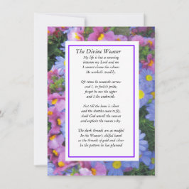 Tarjeta Festiva El tejedor divino con morado
