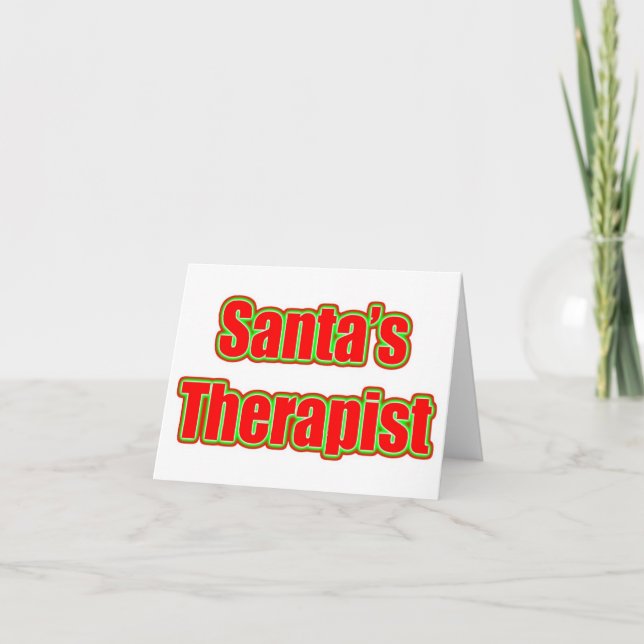 Tarjeta Festiva El terapeuta de Santa (Anverso)