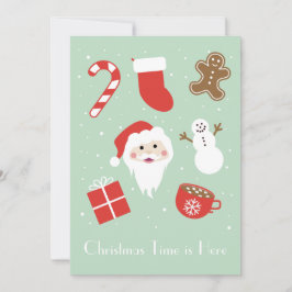 Tarjeta Festiva El tiempo de los navidades está aquí