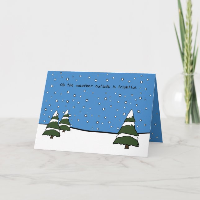 Tarjeta Festiva El Tiempo Exterior Es Una Carta Aterradora (Anverso)