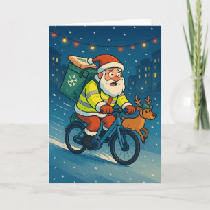 Tarjeta Festiva El trabajo secundario de Santa: Modo entrega de co