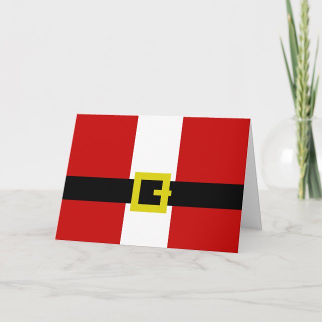 Tarjeta Festiva El traje de Santa (Anverso)
