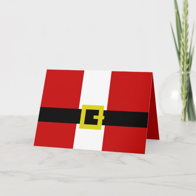Tarjeta Festiva El traje de Santa (Anverso)