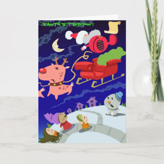 Tarjeta Festiva El "Trippin'! de Santa