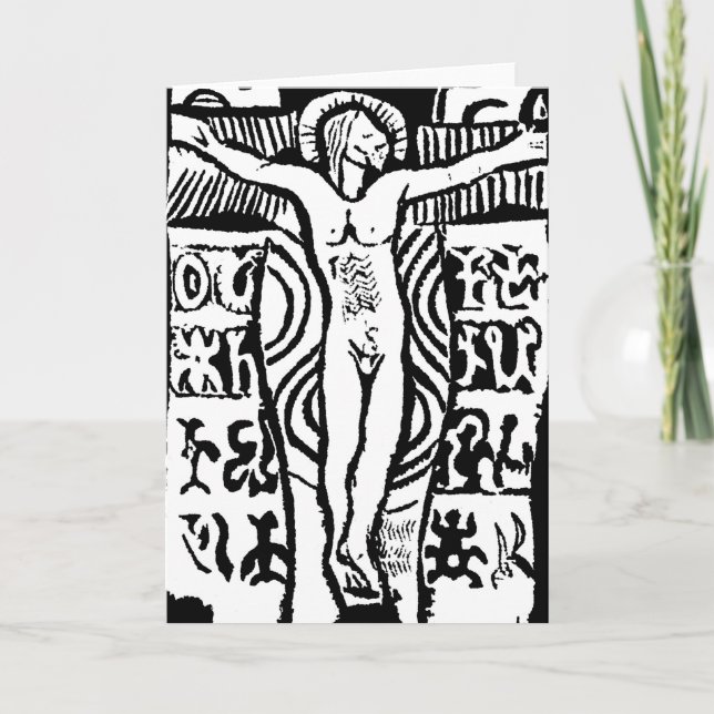 Tarjeta Festiva El trozo de crucifijo de Paul Gauguin (Anverso)