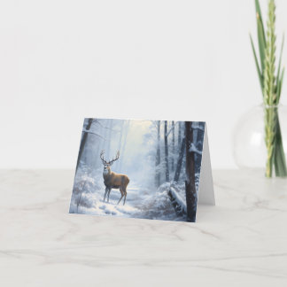 Tarjeta Festiva El venado majestuoso en el esplendor de la pintura