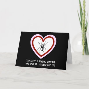 Tarjeta Festiva El verdadero amor está matando a las arañas - Dive