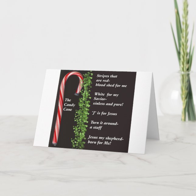 Tarjeta Festiva El verdadero significado del bastón de caramelo (Anverso)