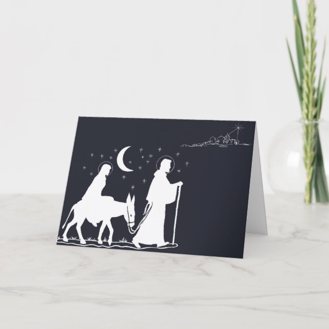 Tarjeta Festiva El viaje a Belén (Anverso)