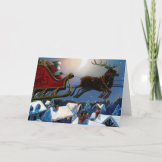 Tarjeta Festiva El viaje de Santa Claus