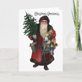 Tarjeta Festiva El viejo Papá Noel