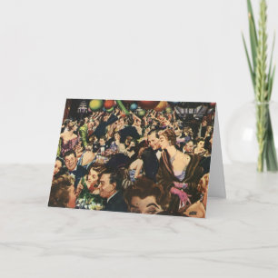 Tarjeta Festiva El viejo tema de Hollywood Fancy Fiesta con los gl