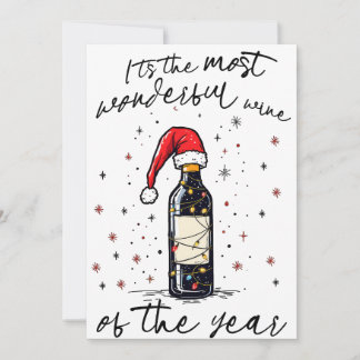 Tarjeta Festiva El Vino Más Maravilloso Del Año 