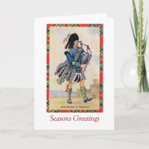 Tarjeta Festiva El vintage Escocia, sigue las gaitas