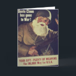 Tarjeta Festiva El vintage Santa va al poster de la guerra<br><div class="desc">Esto es un poster de la Segunda Guerra Mundial del vintage de Papá Noel que va a la guerra.</div>