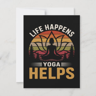 Tarjeta Festiva El Yoga Ayuda En La Vida