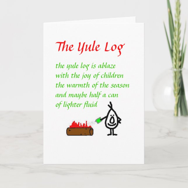 Tarjeta Festiva El Yule Log (Anverso)