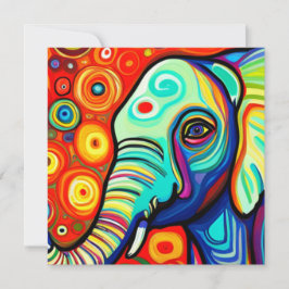 Tarjeta Festiva Elefante excéntrico