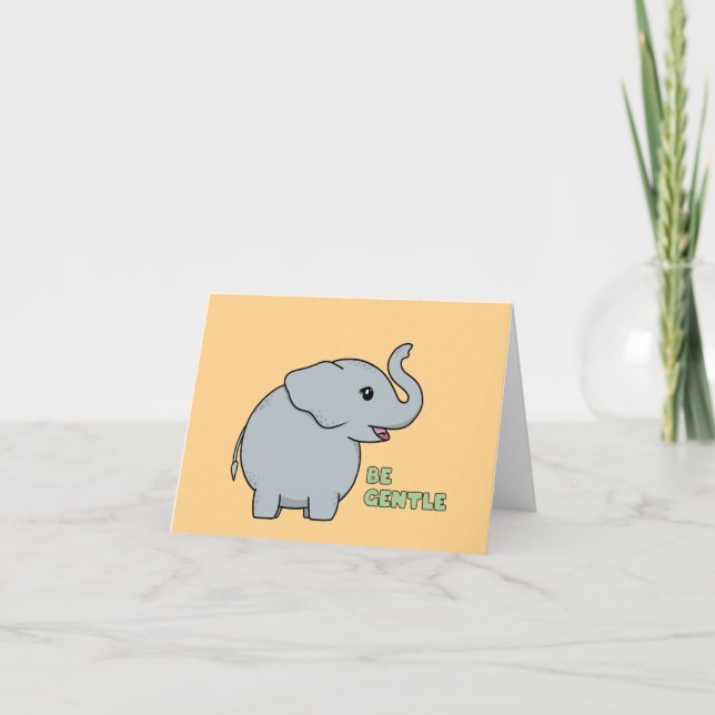 Tarjeta Festiva Elefante Infantil (Anverso)