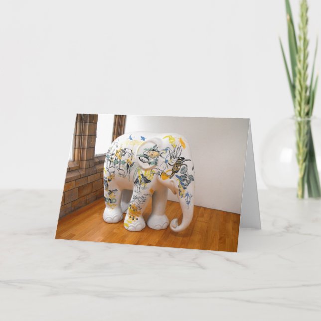 Tarjeta Festiva Elefante modelo (Anverso)