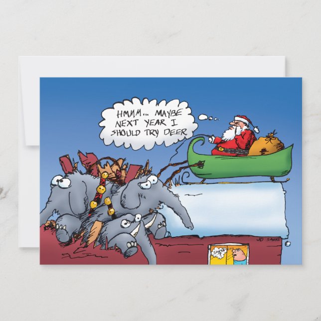 Tarjeta Festiva Elefantes de Santa María (Anverso)