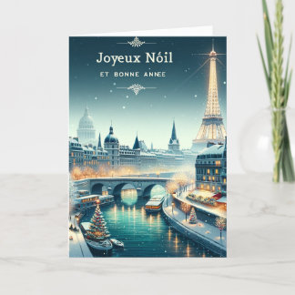 Tarjeta Festiva Elegancia de invierno parisina