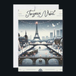 Tarjeta Festiva Elegancia de invierno parisina, ciudad de las luce<br><div class="desc">Entre en un maravilloso parisino de invierno con nuestra tarjeta de Navidades "Parisian Winter Elegance". Esta exquisita tarjeta capta el romanticismo y el encanto de París durante la temporada festiva. Desde las brillantes luces a lo largo del Sena hasta la majestuosa Torre Eiffel con alegría navideña, cada elemento de esta...</div>