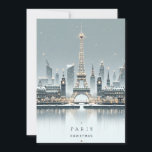 Tarjeta Festiva Elegancia de invierno parisina - Navidades en la c<br><div class="desc">Entre en un maravilloso parisino de invierno con nuestra tarjeta de Navidades "Parisian Winter Elegance". Esta exquisita tarjeta capta el romanticismo y el encanto de París durante la temporada festiva. Desde las brillantes luces a lo largo del Sena hasta la majestuosa Torre Eiffel con alegría navideña, cada elemento de esta...</div>
