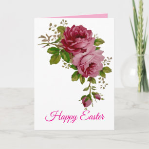 Tarjeta Festiva Elegancia de Rosa Vintage