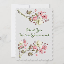 Tarjeta Festiva Elegancia floral Gracias