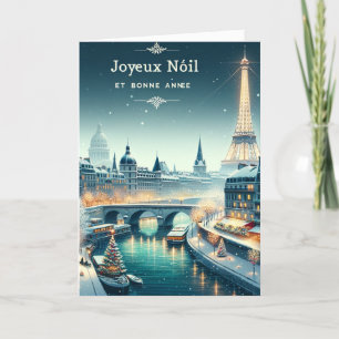 Tarjeta Festiva Elegancia Invernal Parisina