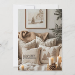 Tarjeta Festiva Elegancia minimalista y Navidades acogedores